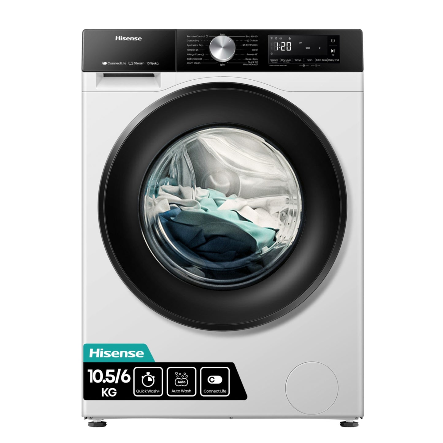 HISENSE - MÁQUINA LAVAR/SECAR ROUPA WD3S1043BW3