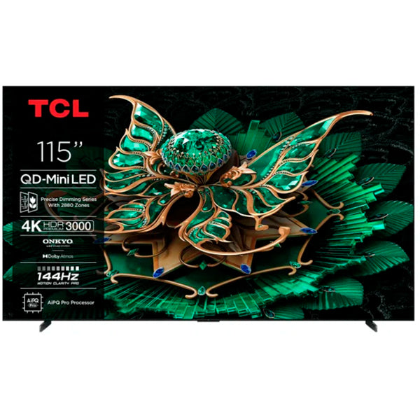 TCL DQ-MINILED TV 115" 4K UHD ONKYO GOOGLE TV 115C7K