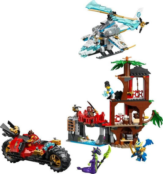 LEGO - BATALHA NA CASA DA ÁRVORE COM VEÍCULOS NINJA 71857