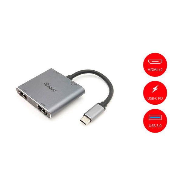 EQUIP LIFE ADAPTADOR USB-C 4 IN 1 DUAL HDMI