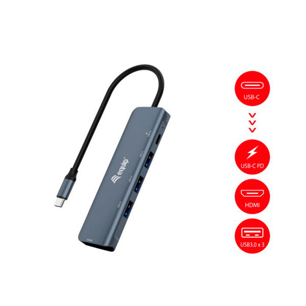 EQUIP LIFE DOCK USB-C 1XHDMI 4K 3XUSB3.2 PD 100W