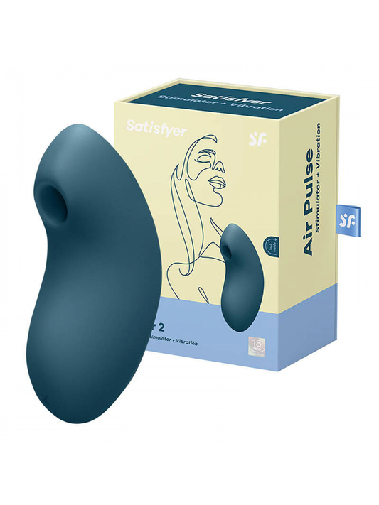 MASSAJADOR CLITORIANO SATISFYER VULVA LOVER 2 (BLUE)