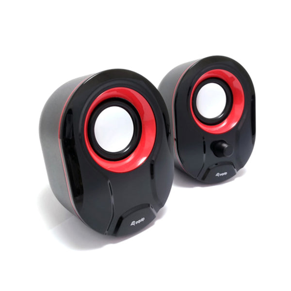 EQUIP LIFE MINI COLUNAS 6W USB CONTROLO SOM PRETO/VERMELHO