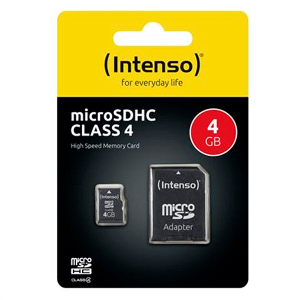 INTENSO MICROSD 4GB CLASS 4 C\ ADAPTADOR
