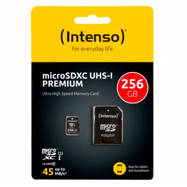 INTENSO MICROSD 256GB UHS-I PREMIUM C\ ADAPTADOR