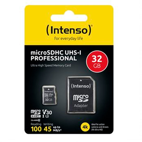 INTENSO MICROSD 32GB UHS-I PROFISSIONAL C\ ADAPTADOR