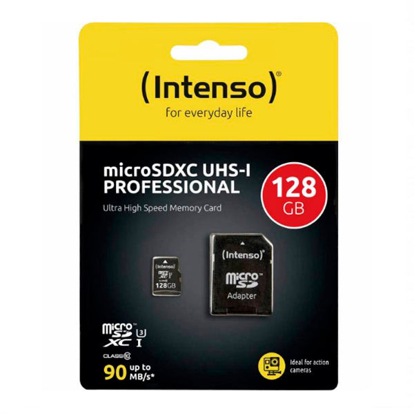 INTENSO MICROSD 128GB UHS-I PROFISSIONAL C\ ADAPTADOR