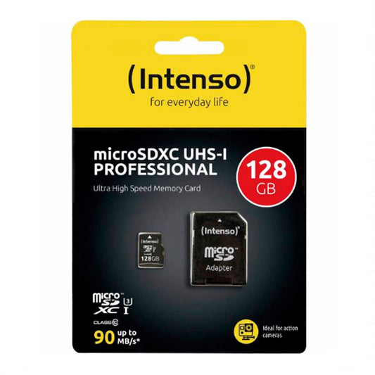 INTENSO MICROSD 128GB UHS-I PROFISSIONAL C\ ADAPTADOR