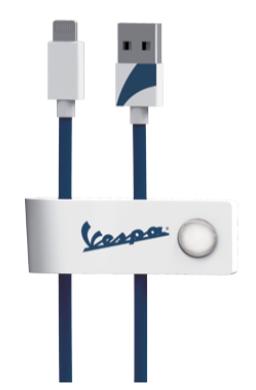 TRIBE - CABO USB-LIGHTNING VESPA (BIANCOSPINO)