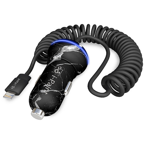 I-PAINT - COMPACT CAR CHARGER 2.4A LIGHTNING (MARBLE)