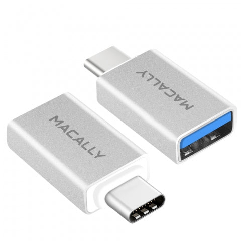 MACALLY - ADAPTADOR USB-C - USB A (PACK 2X)