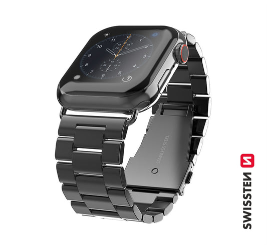 SWISSTEN - METAL BAND FOR APPLE WATCH 38-41MM (BLACK)