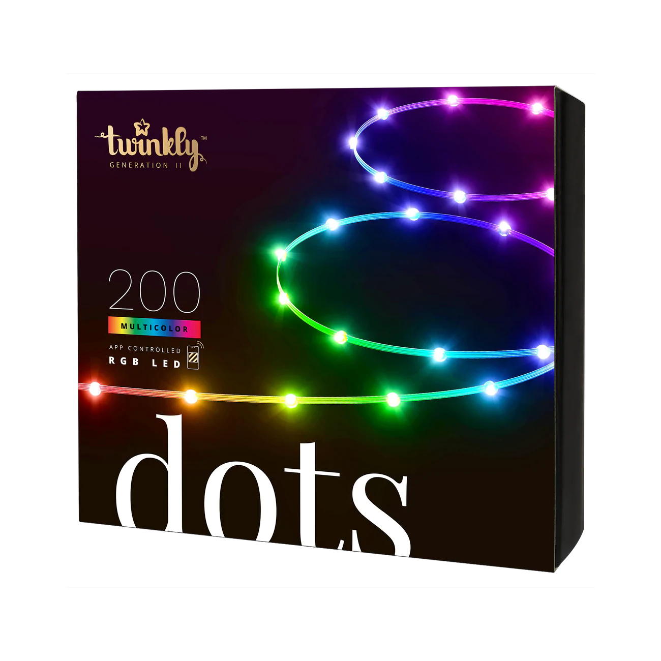 TWINKLY - DOTS (200 LEDS, 10M, TRANSPARENT)