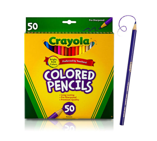 CRAYOLA - COLOURED PENCILS 50X
