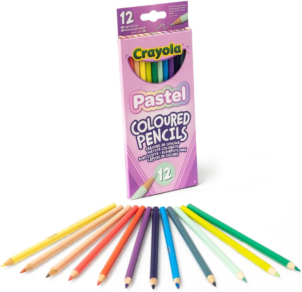 CRAYOLA - COLOURED PENCILS PASTEL 12X