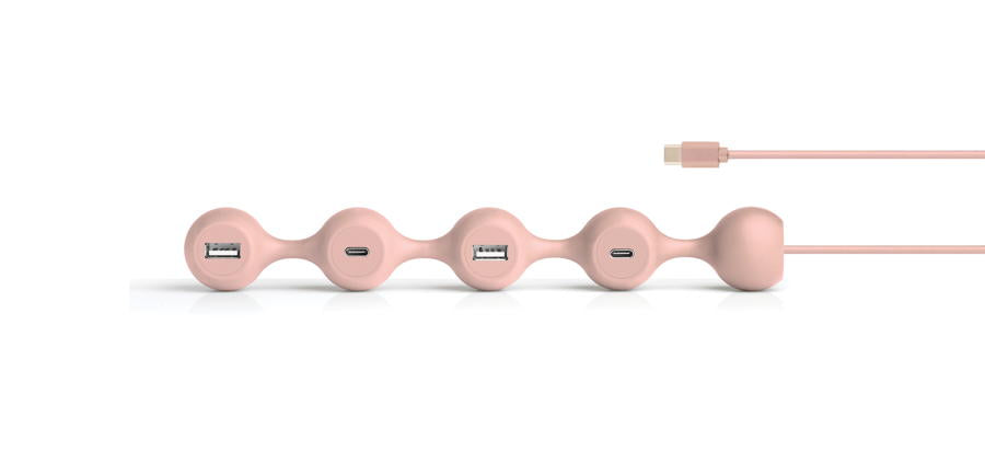 LEXON - HUB PEAS USB-C (LIGHT PINK)