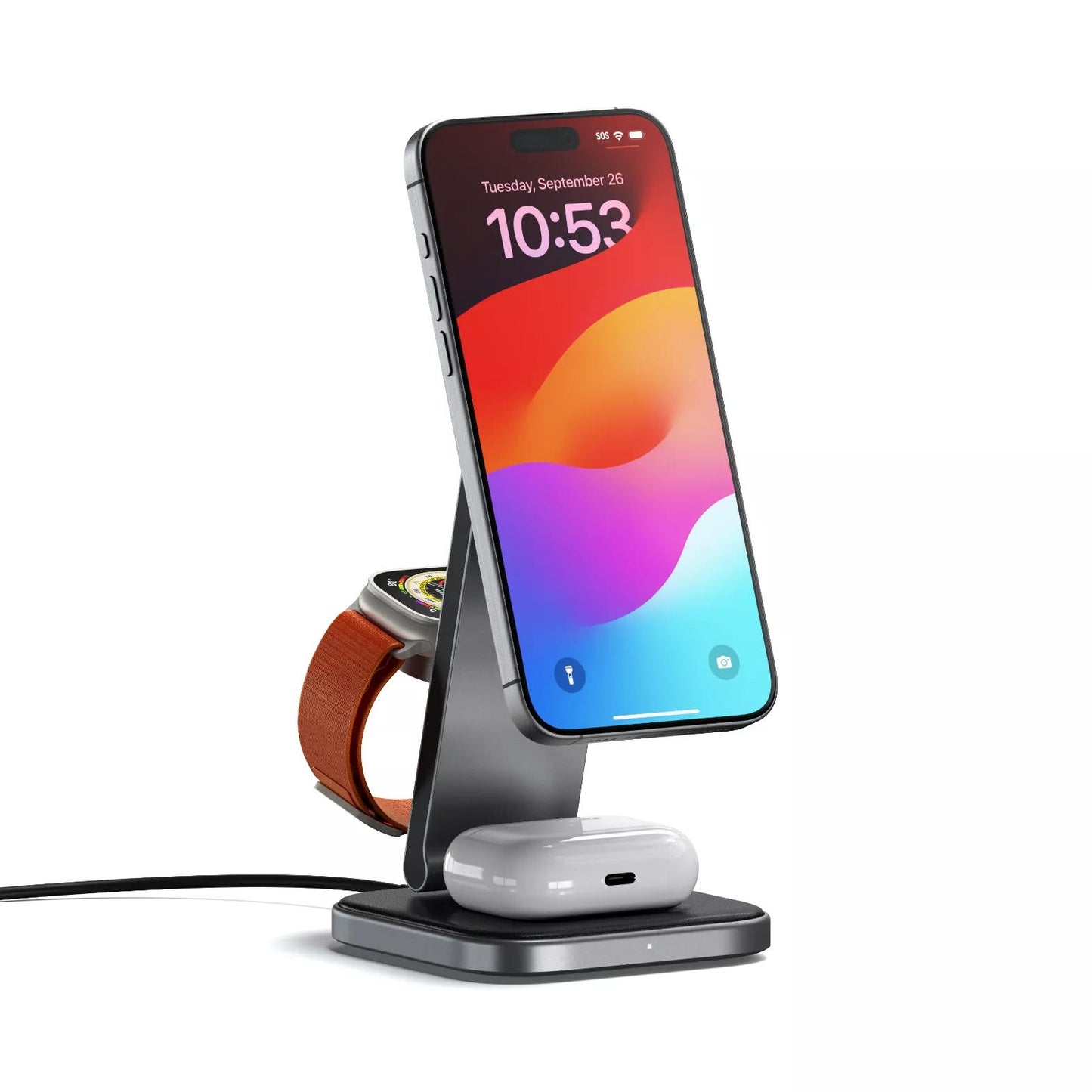 SATECHI - 3-IN-1 FOLDABLE QI2 WIRELESS CHARGING STAND