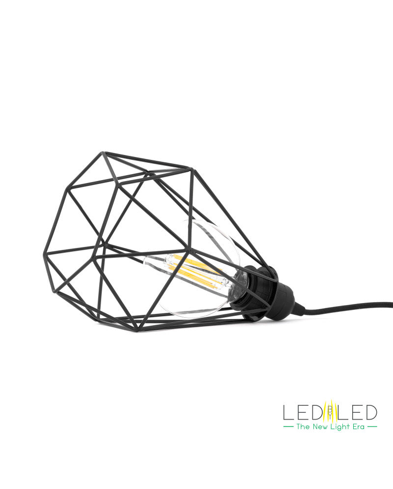 LEDBYLED - CANDEEIRO DE MESA DOGUI (PRETO/PRETO)