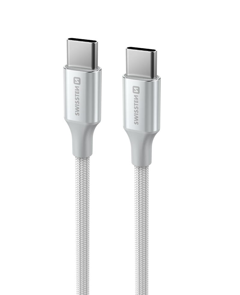 SWISSTEN - TEXTILE II CABLE USB-C - USB-C (1.5M-WHITE)