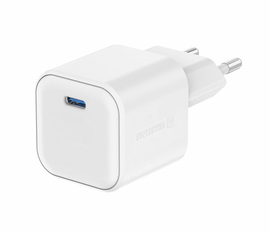 SWISSTEN - TRAVEL CHARGER GAN 35W (1X USB-C, WHITE)