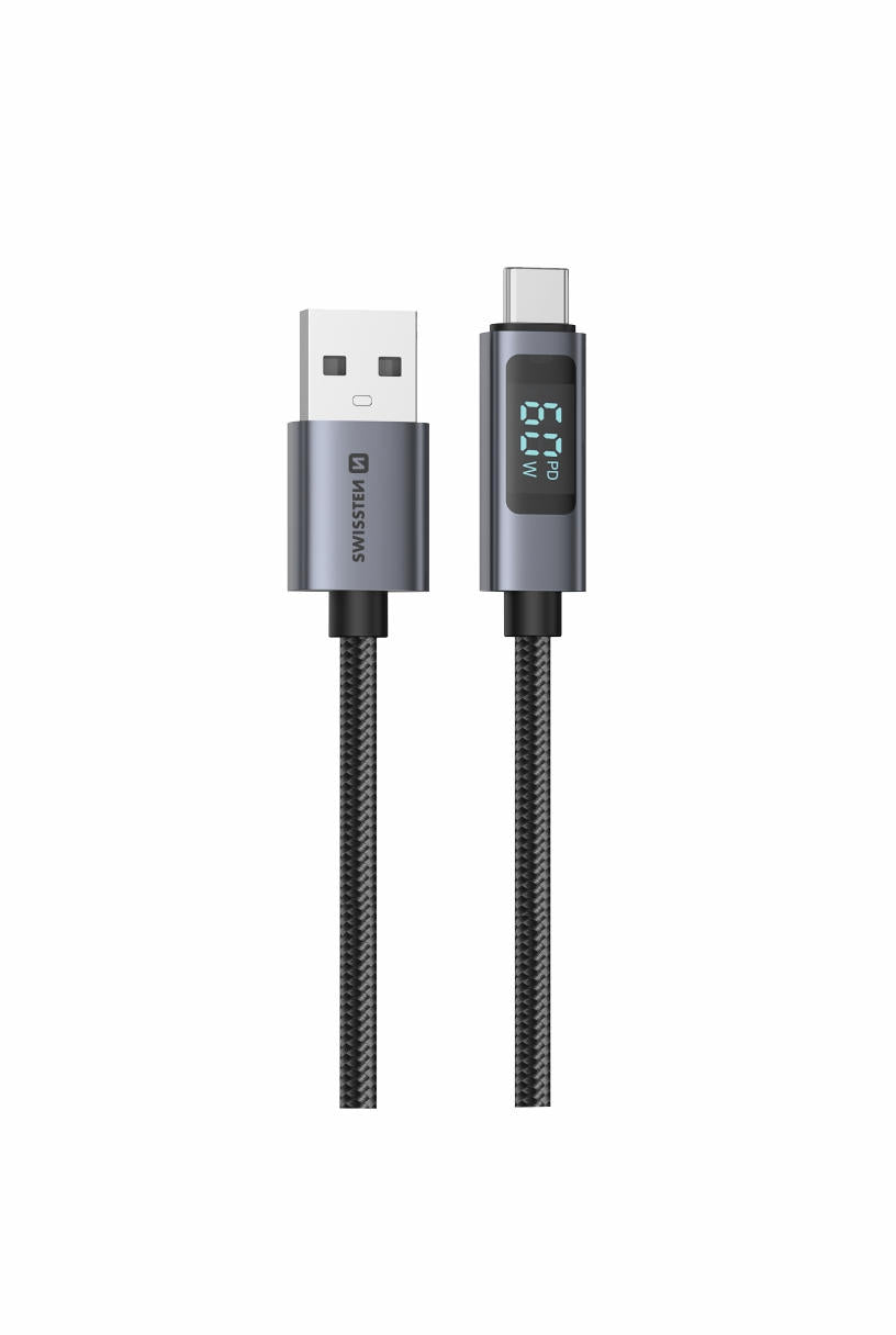 SWISSTEN - CABO LCD USB-C - USB-A 1.5M