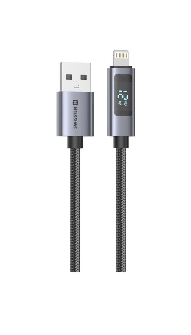 SWISSTEN - CABO LCD USB-A - LIGHTNING 1.5M