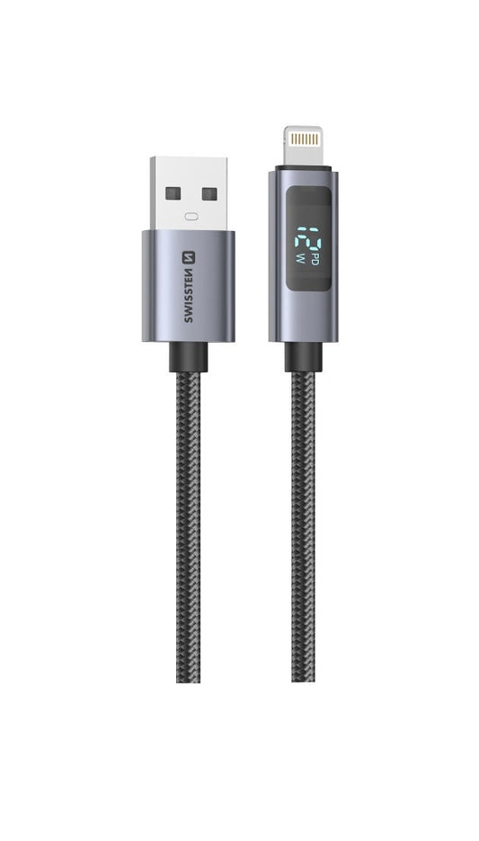 SWISSTEN - CABO LCD USB-A - LIGHTNING 1.5M