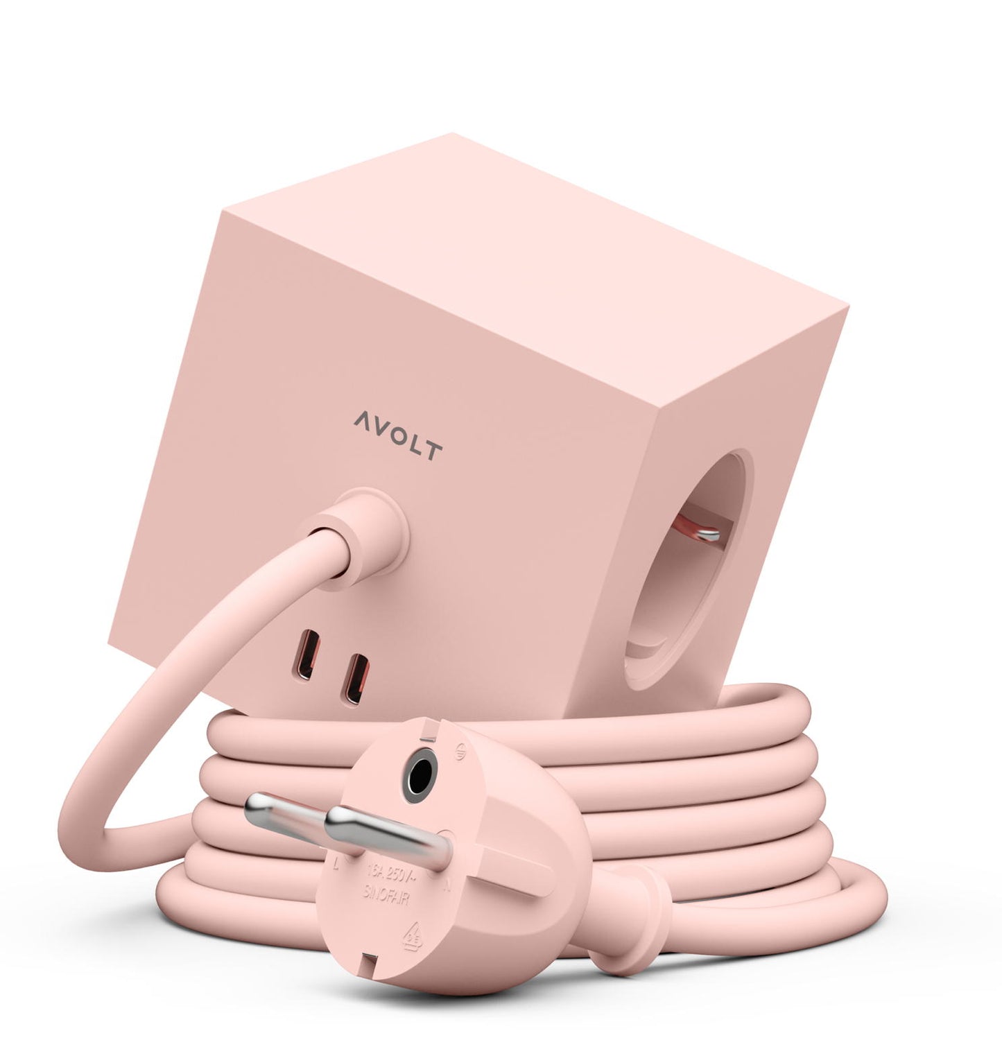 AVOLT - CARREGADOR AC SQUARE 1 (1.8M NEW PINK)