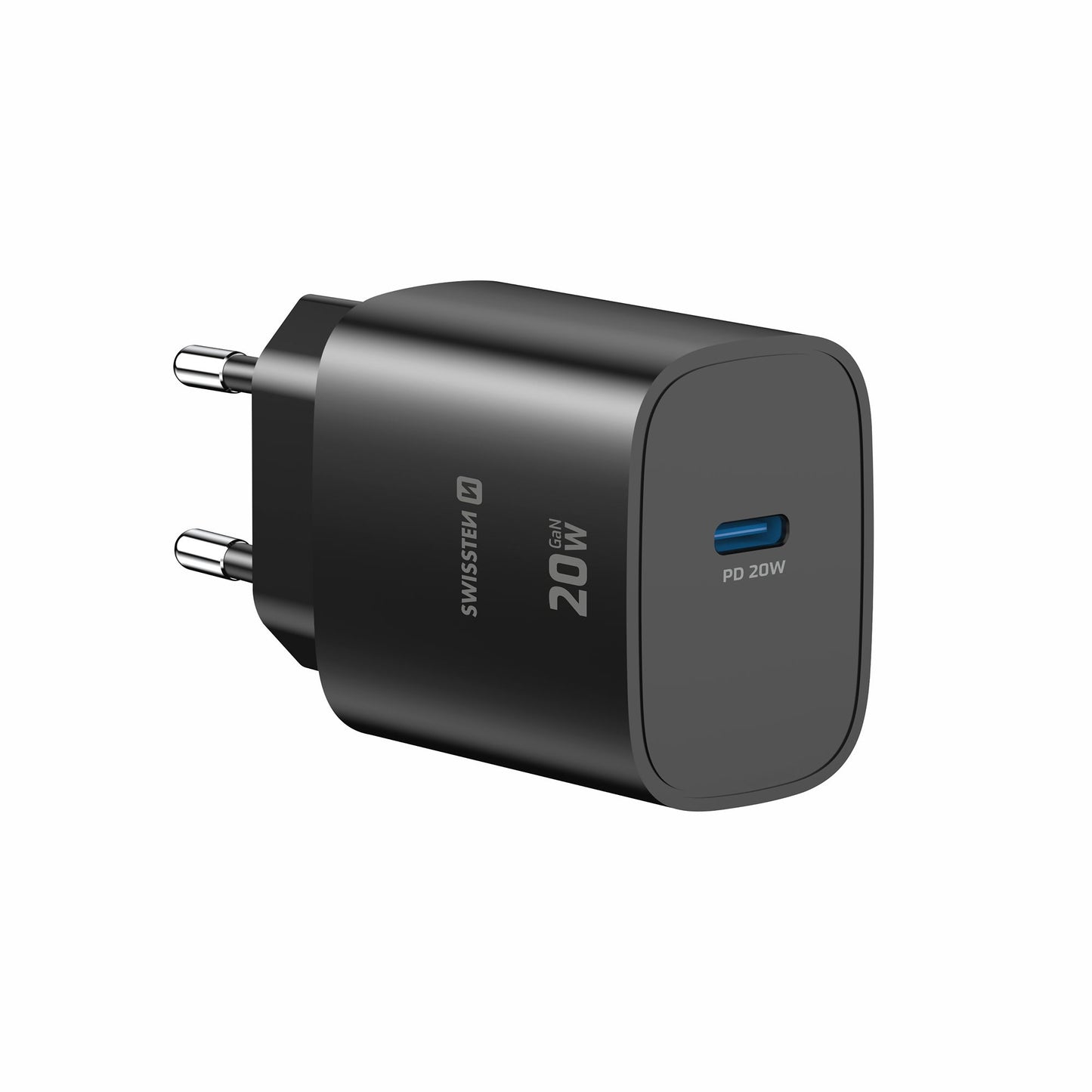 SWISSTEN - GAN EDGE CHARGER 20W (1XUSB-C, BLACK)
