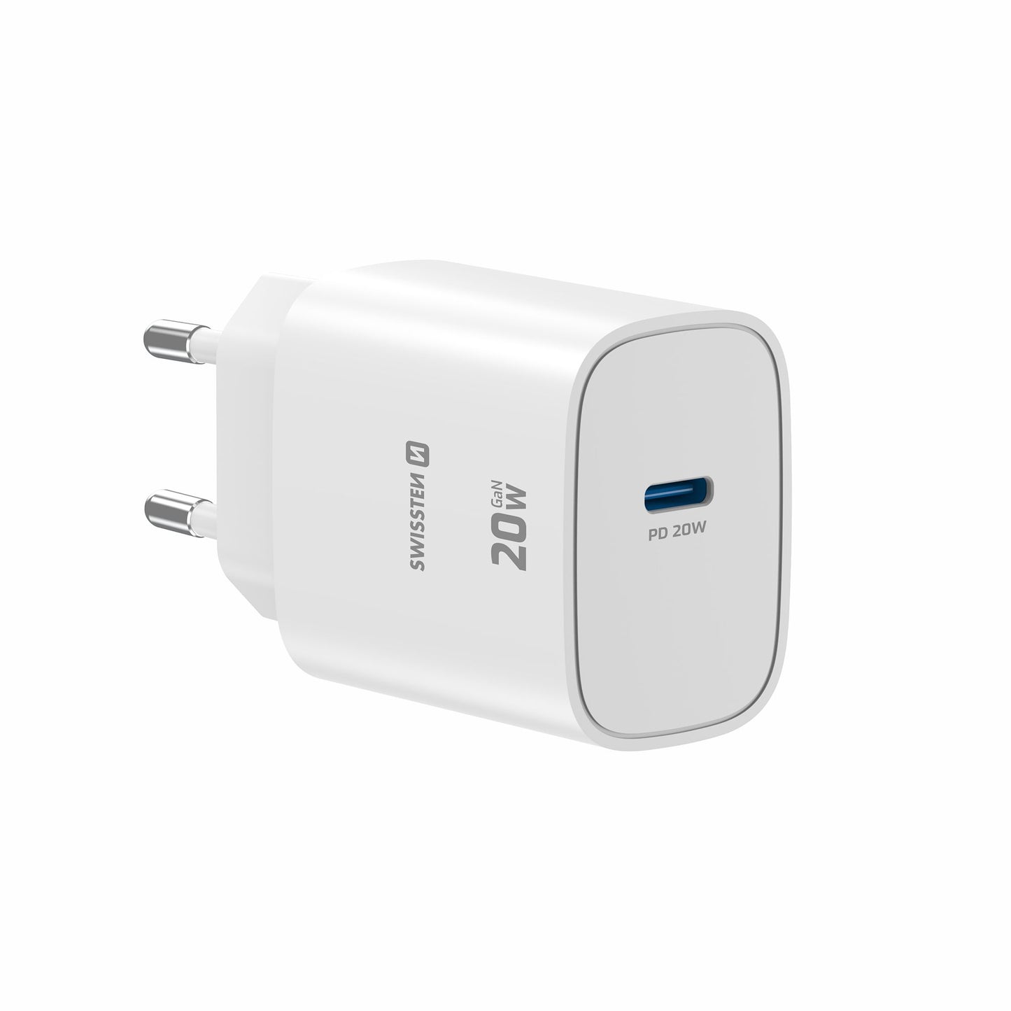 SWISSTEN - GAN EDGE CHARGER 20W (1XUSB-C, WHITE)