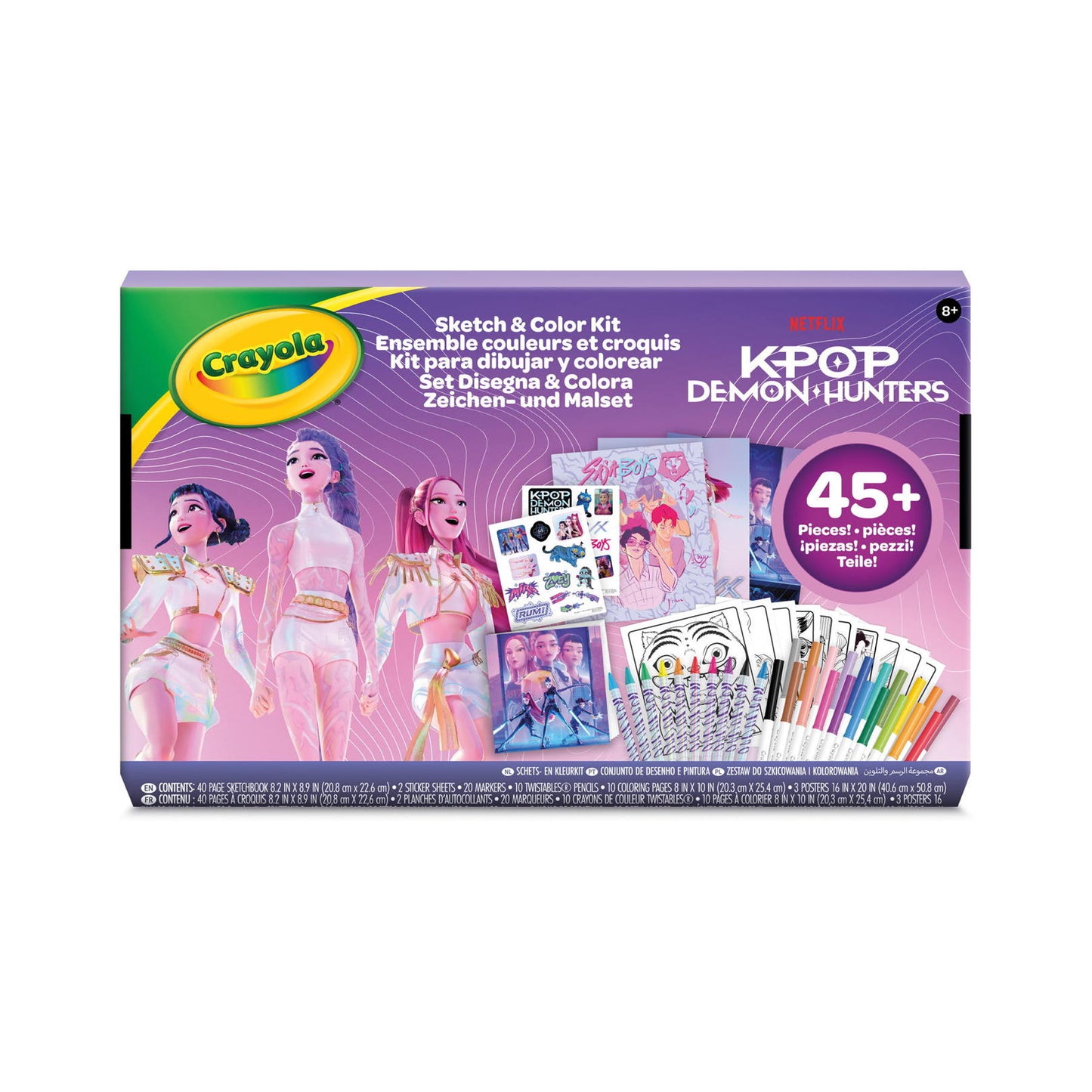 CRAYOLA - K-POP SKETCH & COLOR KIT 45X