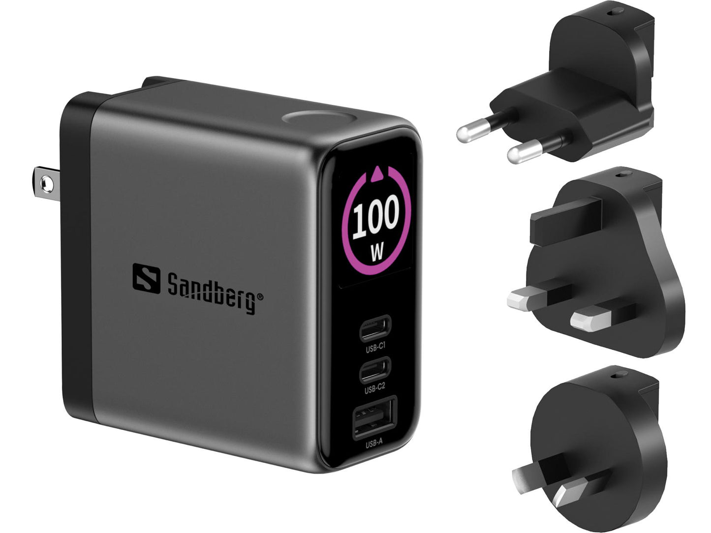 SANDBERG - TRAVEL CHARGER PD100W DISPLAY