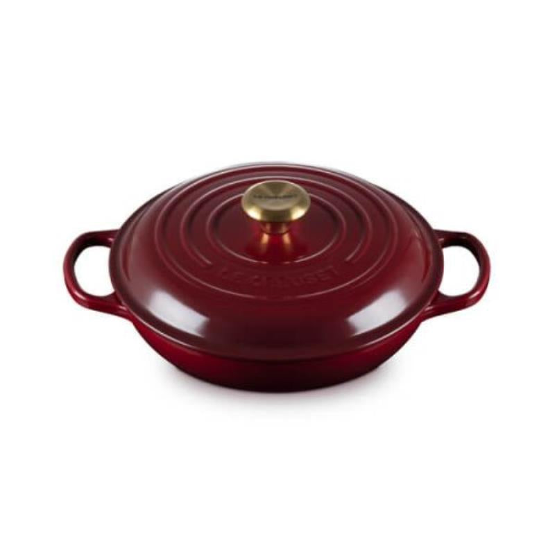 LE CREUSET - CAÇAROLA BAIXA SIGNATURE 26 GARNET 21180269494441