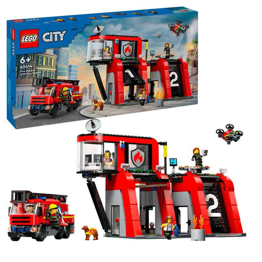 LEGO 60414 QUARTEL COM CAMIÃO DOS BOMBEIROS