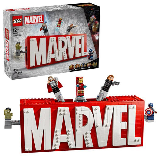 LEGO LOGÓTIPO MARVEL E MINIFIGURAS 76313