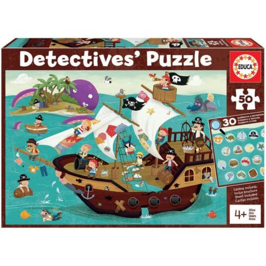 EDUCA - PUZZLE 50 BARCO PIRATA ''DETECTIVES'' 18896