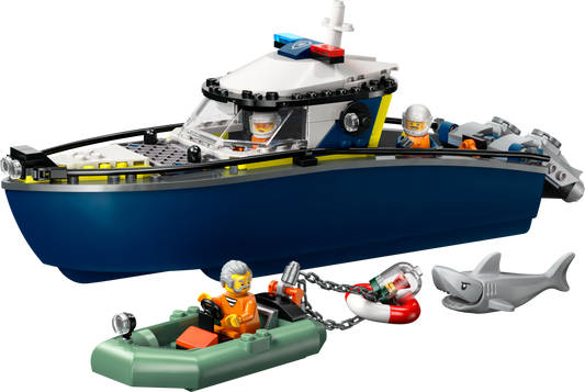 LEGO PERSEGUIÇÃO COM BARCO DA POLÍCIA 60456