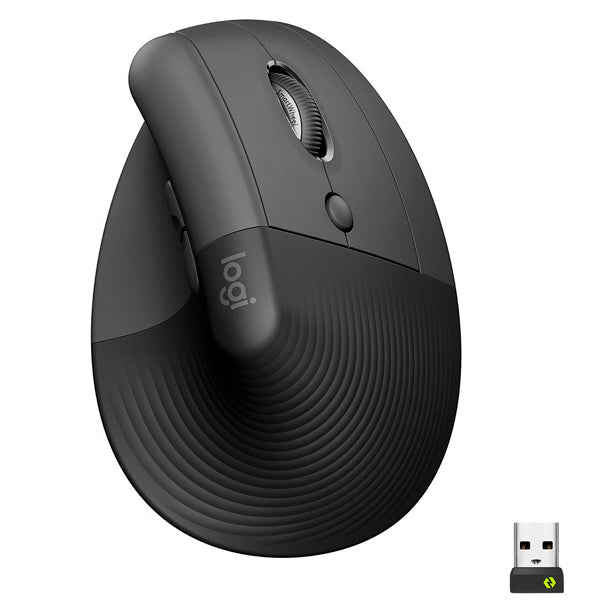 LOGITECH MOUSE LIFT ERGONÓMICO VERTICAL DIREITA PRETO