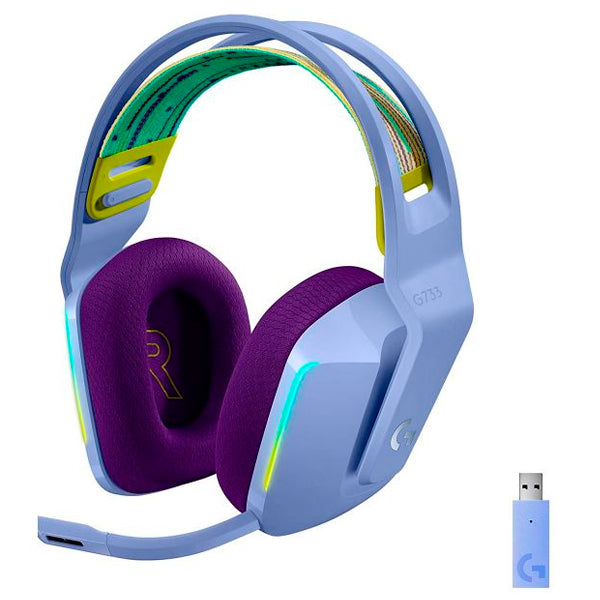 LOGITECH HEADSET GAMING G733 WIRELESS LIGHTSPEED RGB LILÁS