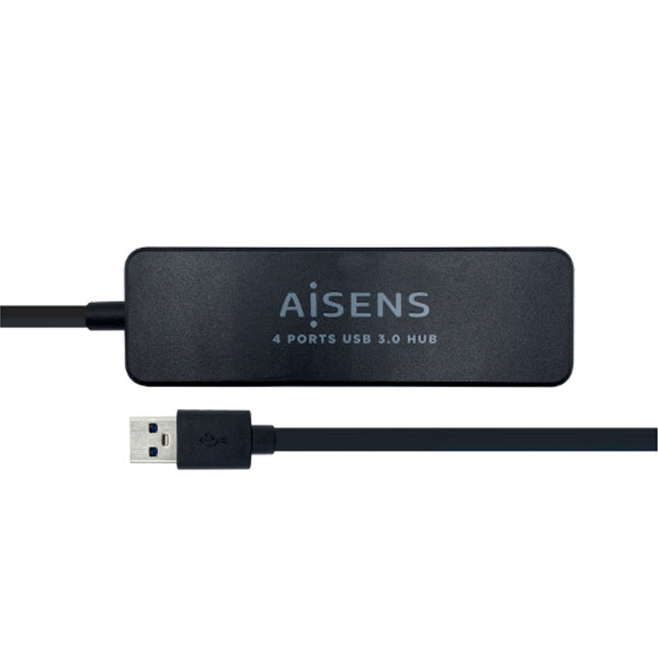 AISENS HUB USB 3.0 TIPO A/M-4XTIPO A/H 30CM PRETO