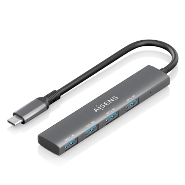 AISENS HUB USB 3,1 USB-C USB-C M-4XTIPO A H 15CM CINZENTO
