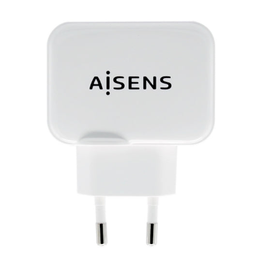 AISENS CARREGADOR USB 17W 5V 3,4A 2XUSB C/CONTROL BRANCO