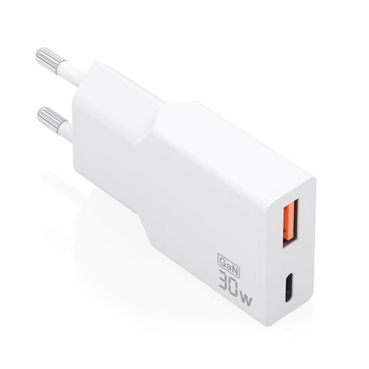 AISENS CARREGADOR ULTRA FINO GAN 30W 1XUSB-C PD3,0 QC4,0 1XUSB-A QC3,0