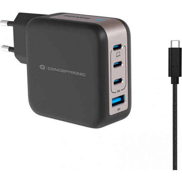 CONCEPTRONIC ALTHEA18B 4PORT 100W GAN USB PD CHARGER WITH