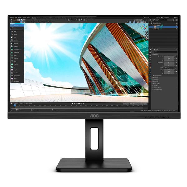 AOC MONITOR IPS 24" (23.8) 16:9 QHD VGA HDMI DP USB COLUNAS HAS PIVOT Q24P2Q