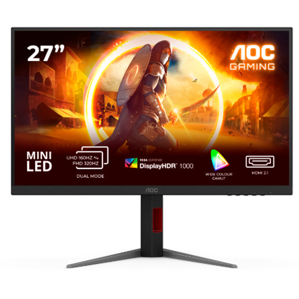 AOC MONITOR FAST IPS 27" 16:9 4K UHD 1MS 160HZ HDMI DP USB HAS U27G4XM