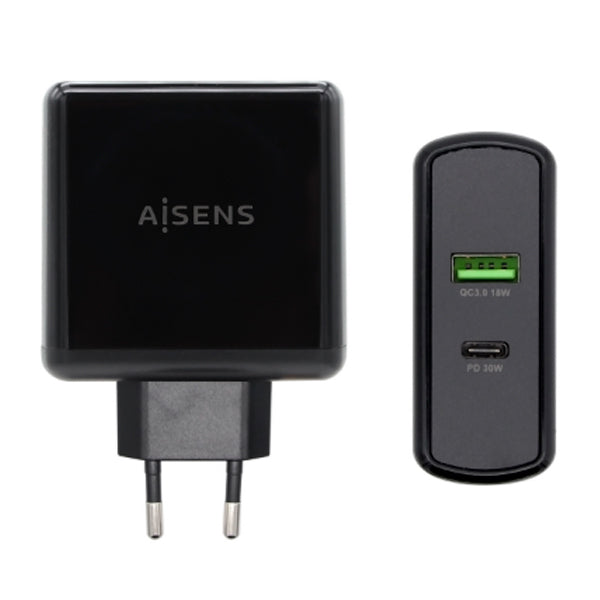 AISENS CARREGADOR 48W 1XUSB-C PD3,0 30W 1XUSB-A QC3,0 18W