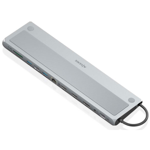 AISENS USB-C DOCK 12 EN 1, USB-C A 2XHDMI, 1XDISPLAYPORT, 1XRJ45, 3XUSB-A, 1XUSB