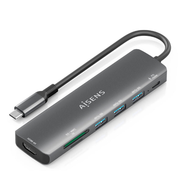 AISENS DOCKING STATION + USB-C 7 EM 1 HDMI USB-A 3,2 USB-C PD SD MICROSD