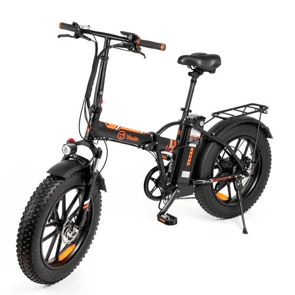 YOUIN BICICLETA URBANA ELÉTRICA TEXAS III RODA FAT 20" PRETA